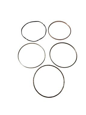 Vintage Metal Bangle Bracelets Mixed Colors Styles Set Of 5 Retro Fashion Women